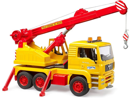 Bruder MAN TGA Crane Truck - 1:16 Construction Vehicle with 360° Rotating Crane & Tilt Cab
