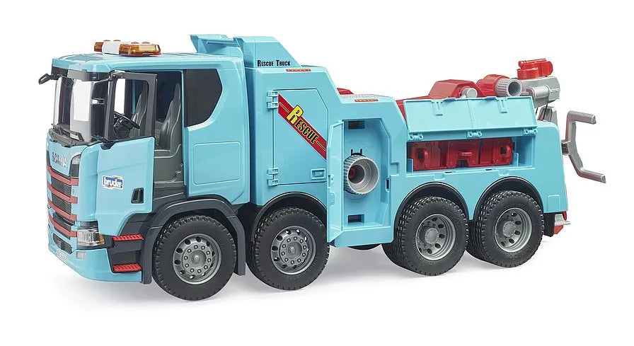 Bruder Scania Super 560R Recovery Truck with Light & Sound - Tow Truck with Working Winch