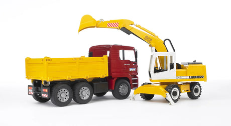 Bruder MAN TGA Construction truck with Liebherr Excavator