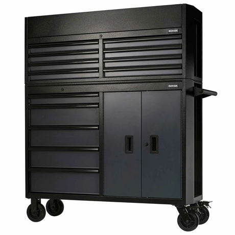 BUNKER 13 Drawer Combined Roller Cabinet and Tool Chest 52" Grey