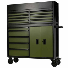 BUNKER 13 Drawer Combined Roller Cabinet and Tool Chest 52" Green