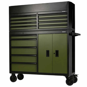 BUNKER 13 Drawer Combined Roller Cabinet and Tool Chest 52" Green