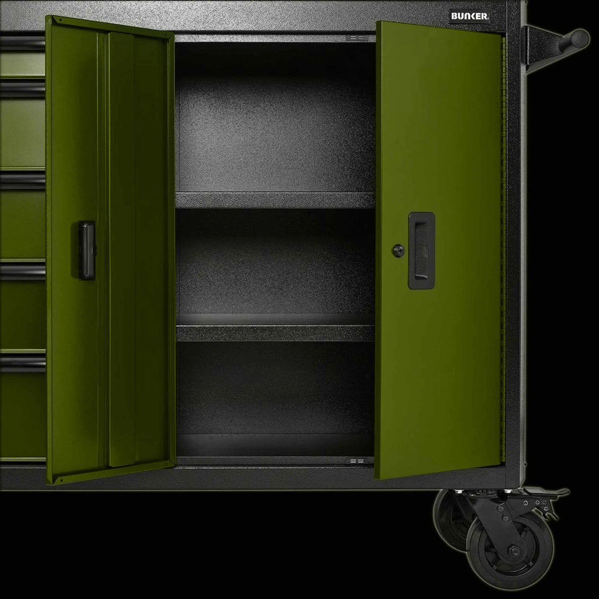 BUNKER 13 Drawer Combined Roller Cabinet and Tool Chest 52" Green