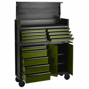 BUNKER 13 Drawer Combined Roller Cabinet and Tool Chest 52" Green