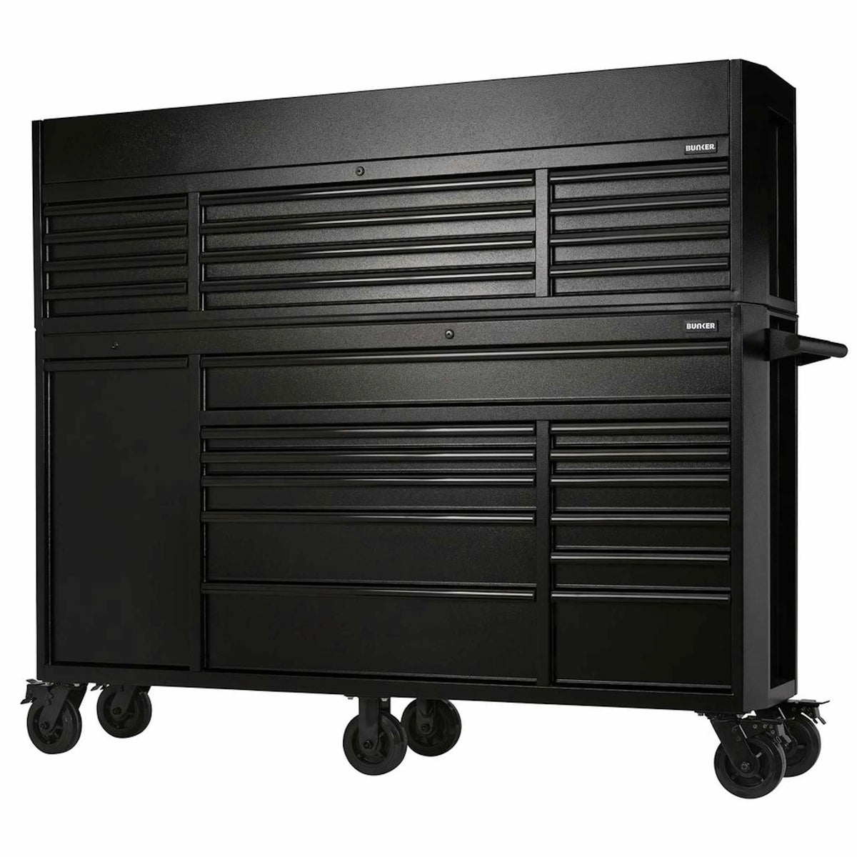BUNKER 25 Drawer Combined Roller Cabinet and Tool Chest 72" Black