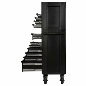 BUNKER 25 Drawer Combined Roller Cabinet and Tool Chest 72" Black