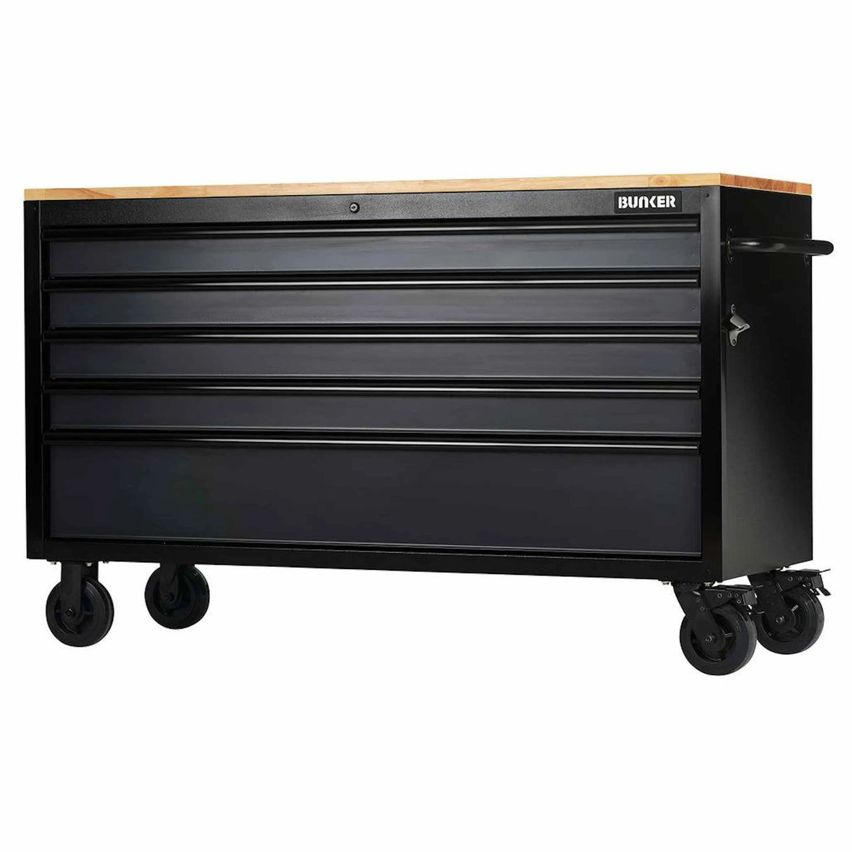 BUNKER 5 Drawer Workbench Roller Tool Cabinet 61" Grey