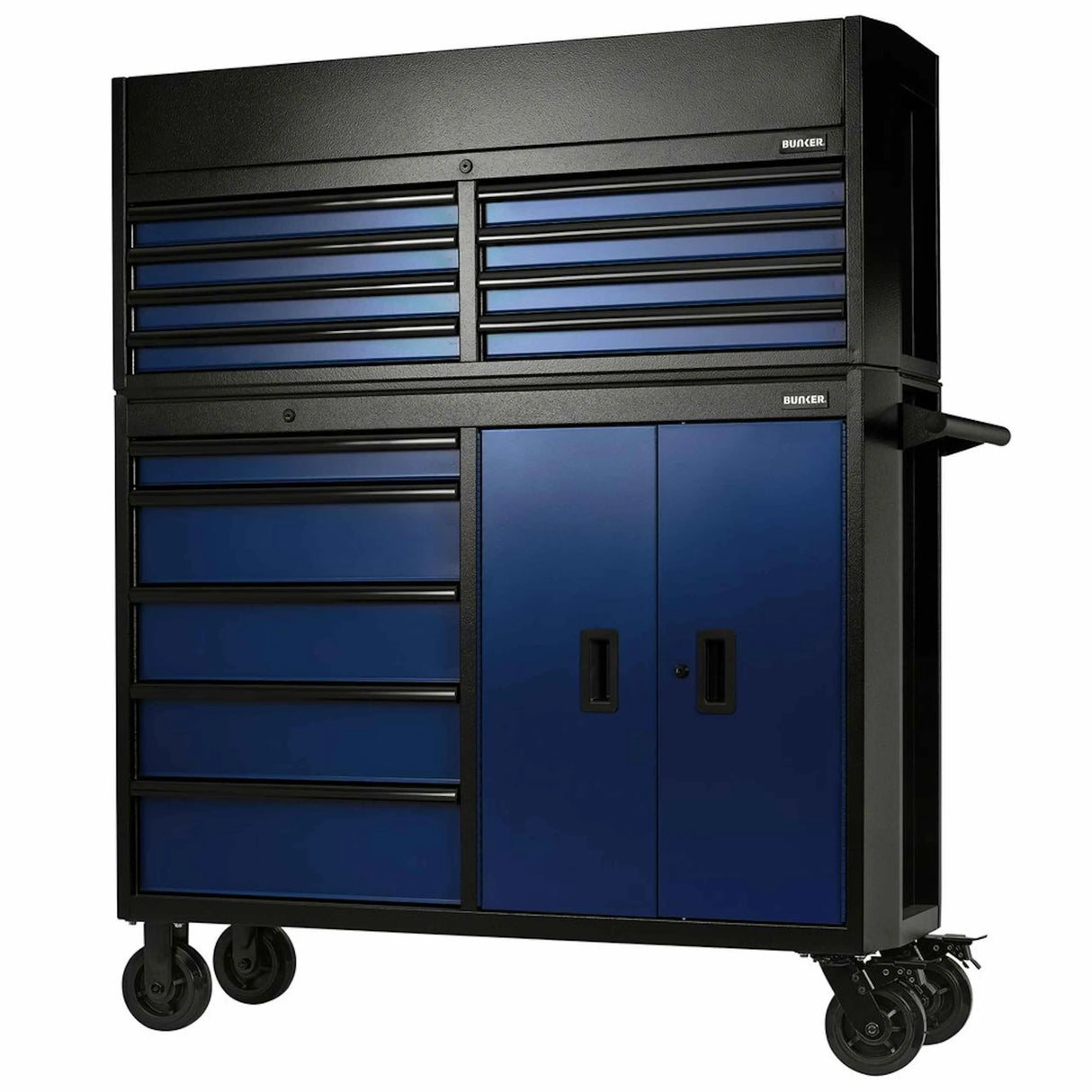 BUNKER 13 Drawer Combined Roller Cabinet and Tool Chest 52" Blue