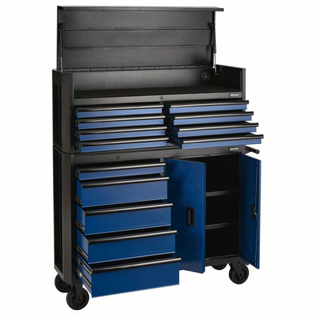 BUNKER 13 Drawer Combined Roller Cabinet and Tool Chest 52" Blue