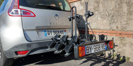 Buzzrack Buzzracer 3 Bike Tow Bar Bike Rack - 3-Bike Capacity - Tilting Design