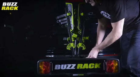 Buzzrack Buzzwing 4 Bike Rack - Tow Ball Mounted Folding Platform Carrier for 4 Bikes