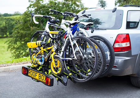 Buzzrack Buzzwing 4 Bike Rack - Tow Ball Mounted Folding Platform Carrier for 4 Bikes