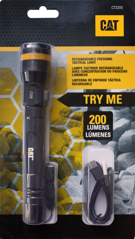 Cat Focusing Rechargable Tactical Light 200 Lumen