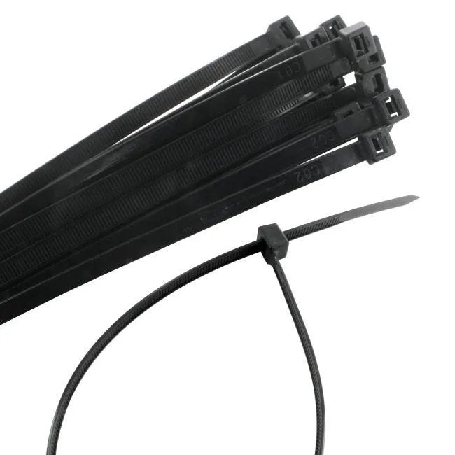 Cable Ties Black (Pack of 100) - 7.6mm X 380mm