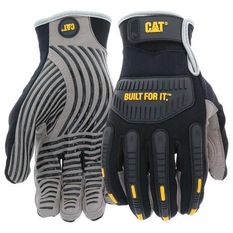 CAT High Impact Gloves - Synthetic Leather Gloves with Molded Knuckles & Adjustable Wrist CAT012230X 