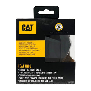CAT Mini Portable Bluetooth Speaker - 3W, IP66 Water & Dust Resistant, TWS Enabled