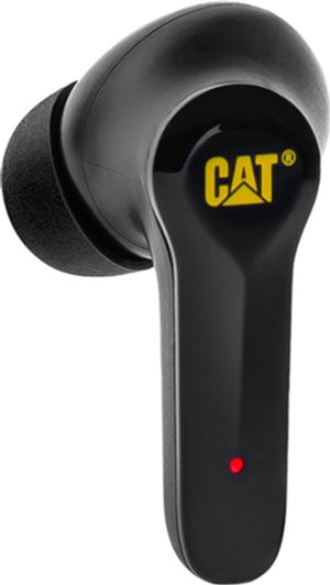 CAT TWS Headphones Black/Yellow - Wireless Bluetooth 5.3, IP55 Dust & Water Resistant