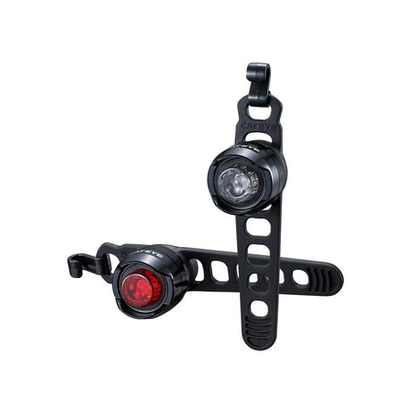 CatEye Orb Bike Light Set - Compact Front & Rear LED Lights with Long Battery Life
