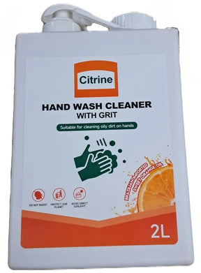 Citrine 2L Heavy Duty Hand Wash Cleaner with Grit - Solvent-Free Industrial Hand Cleaner