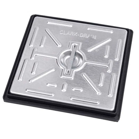 Clark Drain 10 Tonne GPW Steel Lidded Manhole Cover and Frame 300 x 300 x 30mm