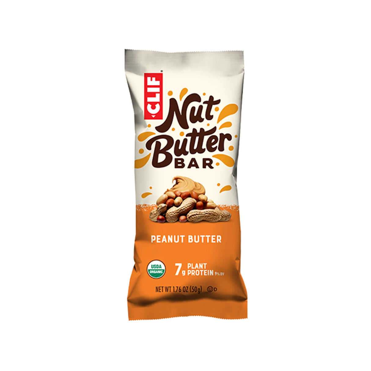 Clif Nut Butter Bar Peanut - Organic, Plant-Based Energy Bar with 7g Protein