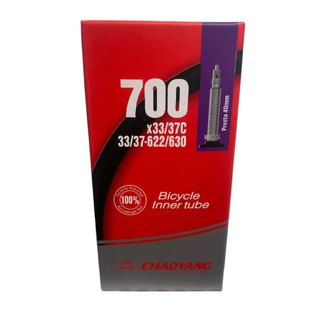 Chaoyang 700c Presta Tube 33/37C - 40mm Valve, 0.90mm Thick, Lightweight Racing Tube