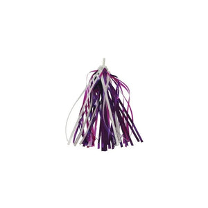 Bumper Purple and silver handlebar streamers