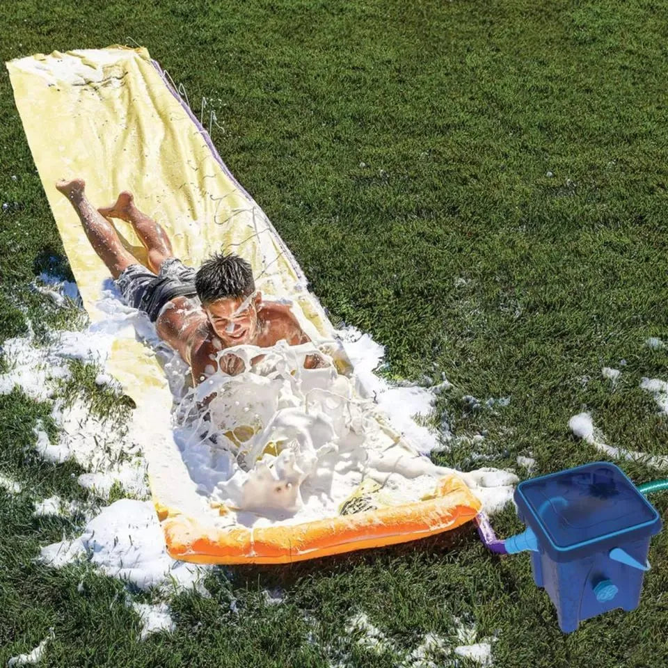 Foam Party Slip N' Slide Single Lane - Complete Set with Foam Solution and Pool