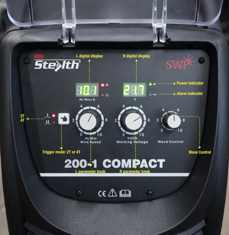 Cobra by Stealth 200-1 2R Compact MIG Welding Machine 9134H  - 230V, Trolley-Mounted 