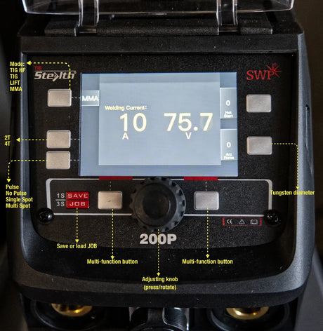 Cobra by Stealth 200P LCD PFC MV TIG Welding Machine 9110H - Multi-Voltage, HF Start