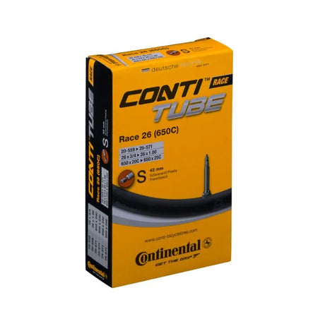 Continental Race Tube 26x1.00  650x20-25  42mm Presta Valve  Butyl  Black  TUC81371