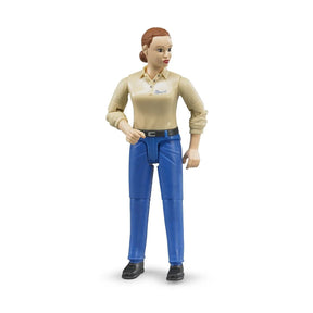 Bruder Woman with Light Skin Tone and Blue Trousers