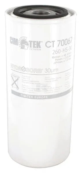 CT70067 Fuel Filter Element - 0.26L | Hydrosorb Filtration | 30µm | 1"-12 UNF