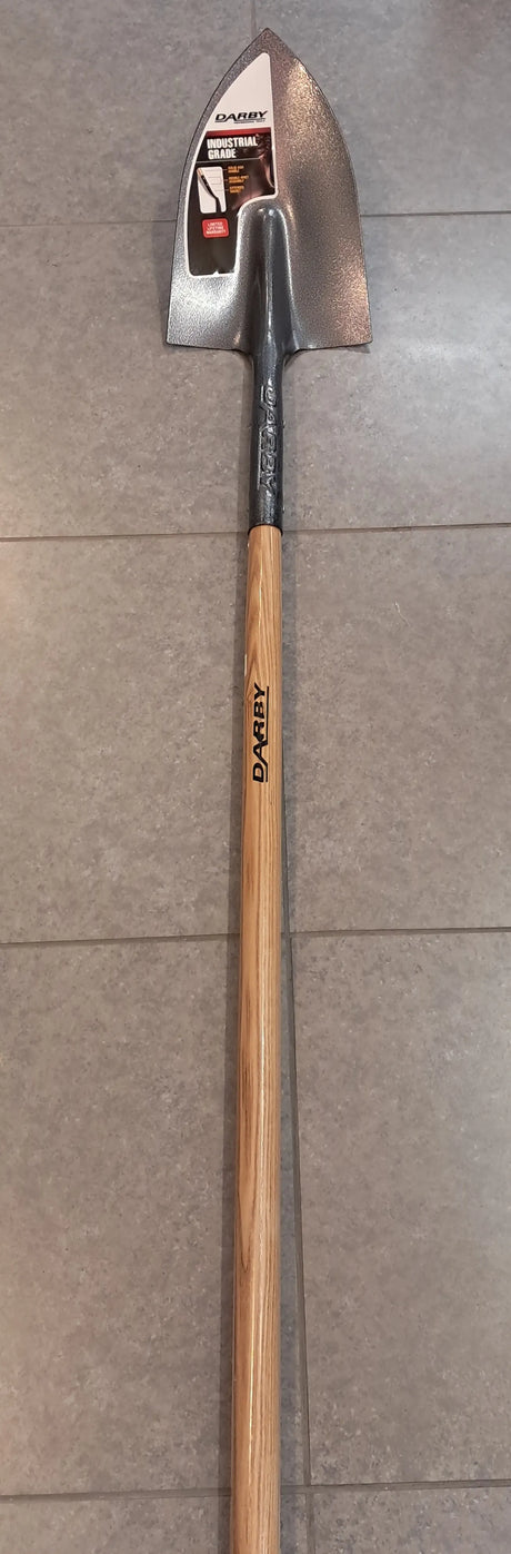 Darby Irish Shovel 4.5ft - Heavy Duty Ash Handle Shovel with Solid Steel Head