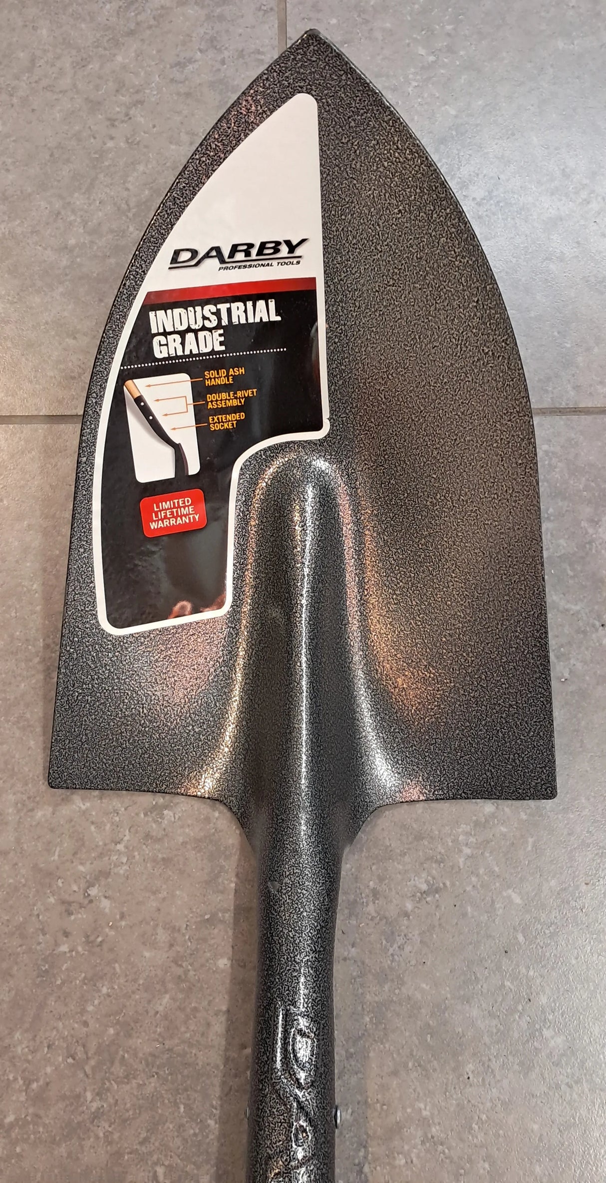Darby Irish Shovel 4.5ft - Heavy Duty Ash Handle Shovel with Solid Steel Head
