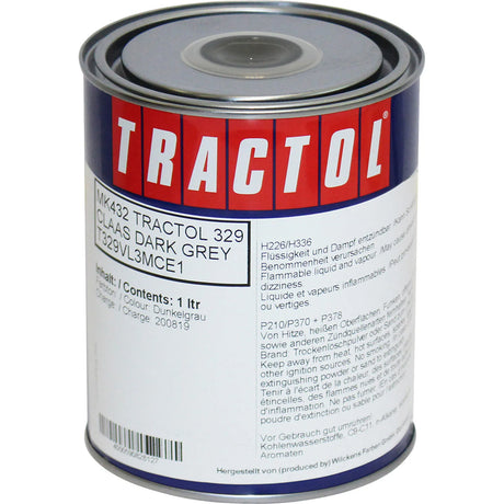 Tractol Paint Claas Dark Grey 1L - High Gloss Finish for Agricultural & Construction Equipment - MK432