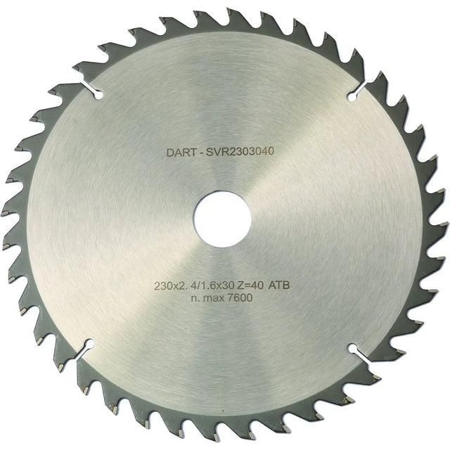 DART Silver 235mm x 30mm x 40T Circular Saw Blade