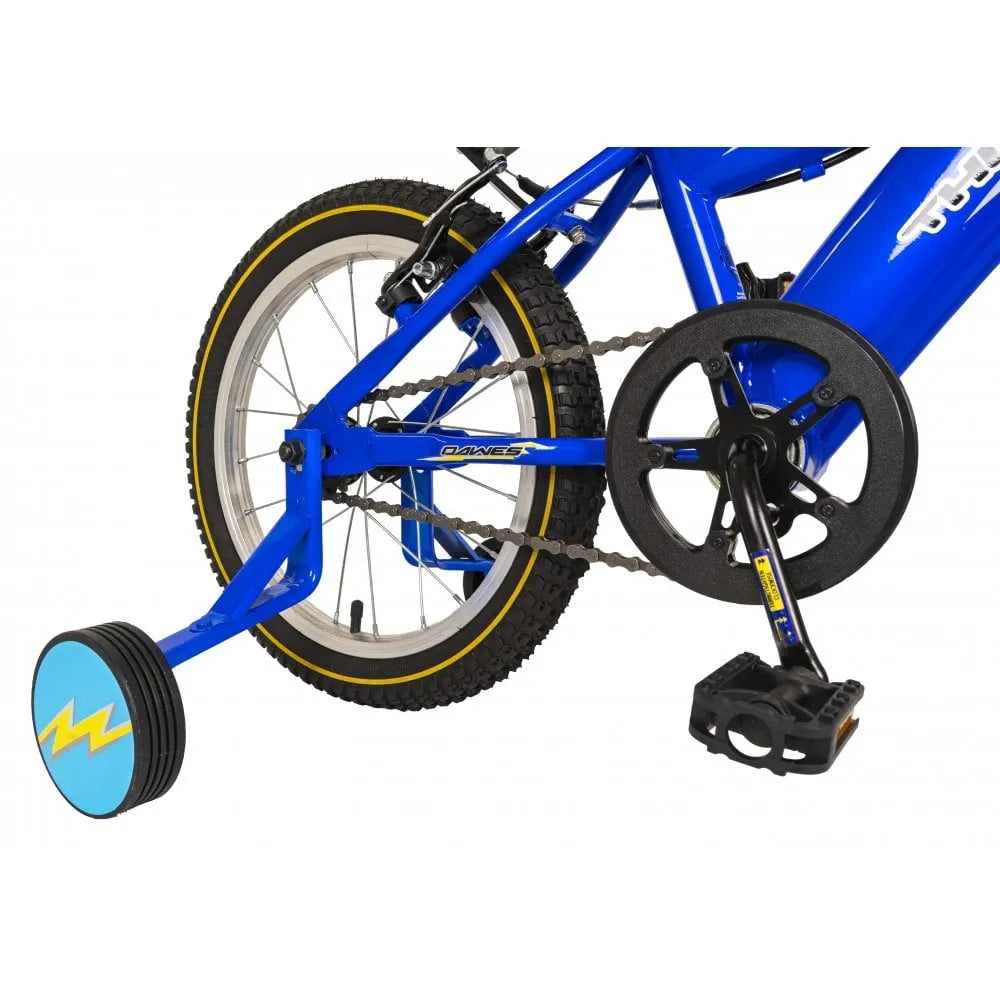 Dawes Thunder 16" Kids Bike Blue - Tough Steel Frame, Accessories Included