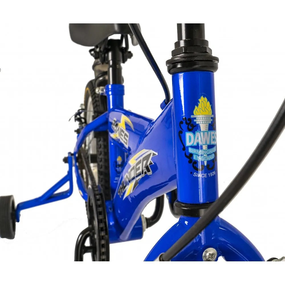 Dawes Thunder 16" Kids Bike Blue - Tough Steel Frame, Accessories Included