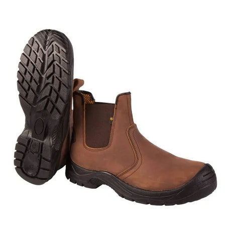 Dealer Brown Steel Toe Work Boots