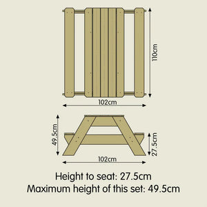 Kids Picnic Bench Style Play Table & Sand Pit - Dual-Use with Removable Bowls for Sand and Water