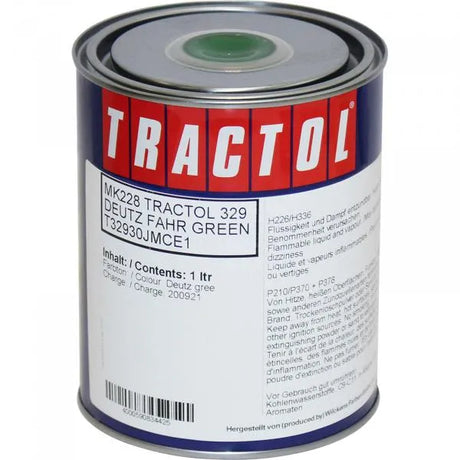 TRACTOL Deutz Fahr Green High Gloss Paint 1 Litre - Durable Finish for Agricultural & Construction Equipment