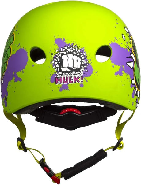 Disney Hulk Kids Skater Helmet | Multicolour Adjustable Cycling Helmet 52-56 cm
