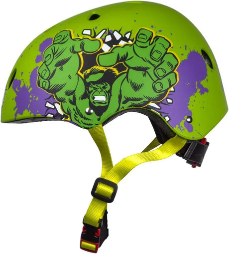 Disney Hulk Kids Skater Helmet | Multicolour Adjustable Cycling Helmet 52-56 cm