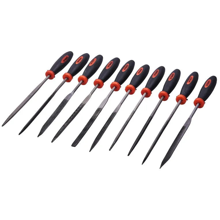 Amtech Needle File Set 140mm (10-Piece) | Precision Filing Tools for Metal, Wood & Plastic