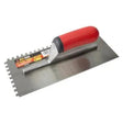 Amtech 11" Soft Grip Notched Float Trowel | 6x6mm Notches, Carbon Steel Blade