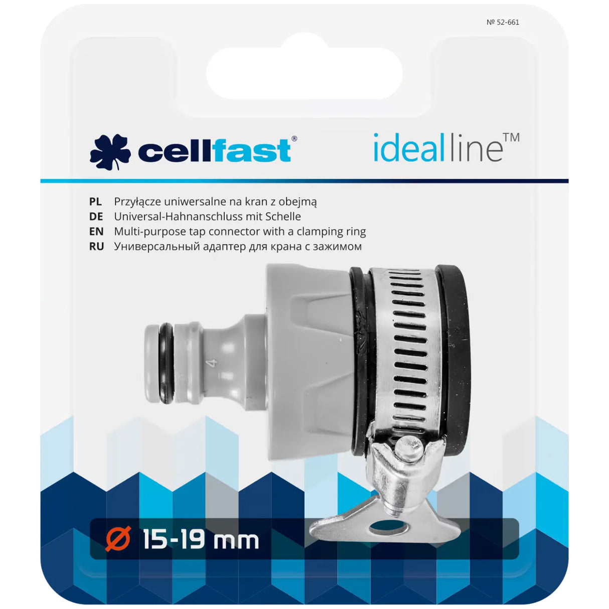 Cellfast Multi-purpose tap connector with clamping ring 15 - 19 mm