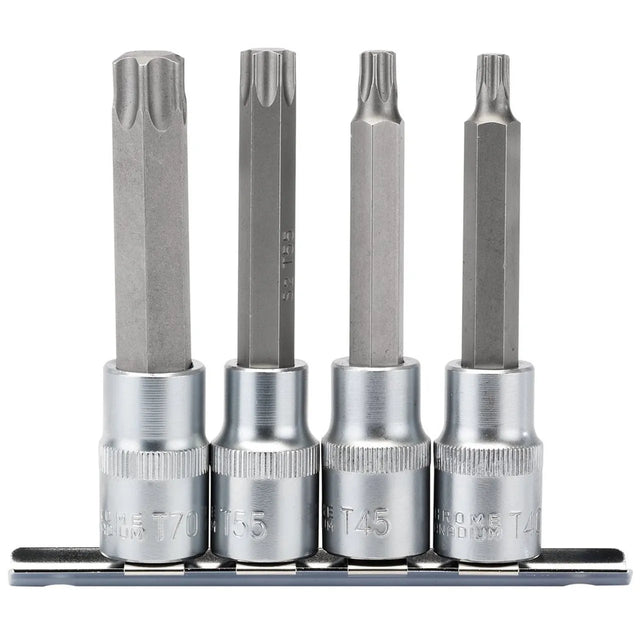 Draper X-STAR® Socket Bit Set, 1/2" Sq. Dr. (4Pcs)