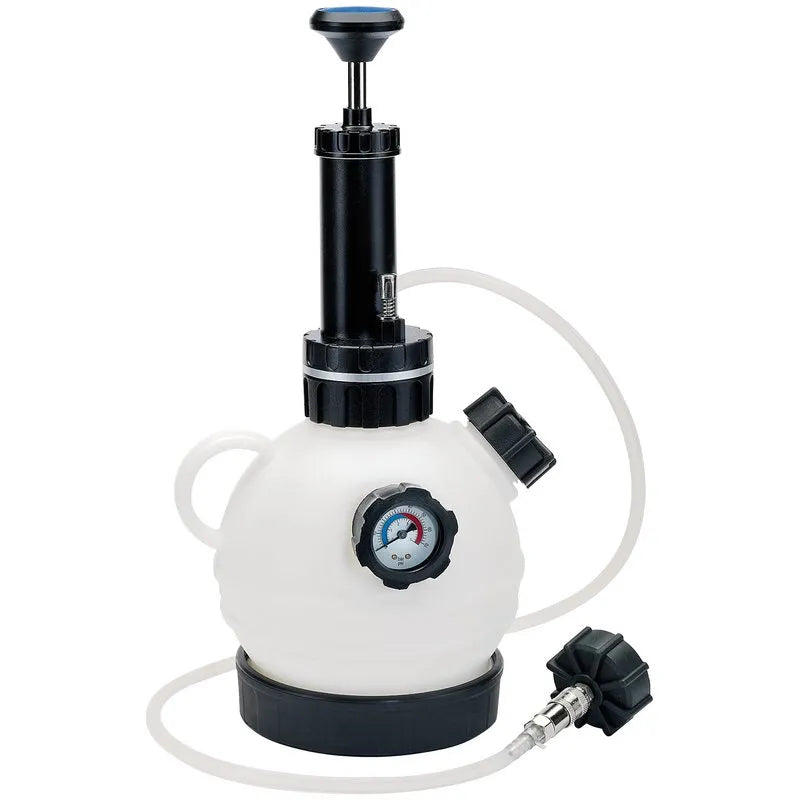 Draper 22495 Pump Action Brake Bleeder – 2 L Capacity, Pressure Gauge, One‑Person Operation
