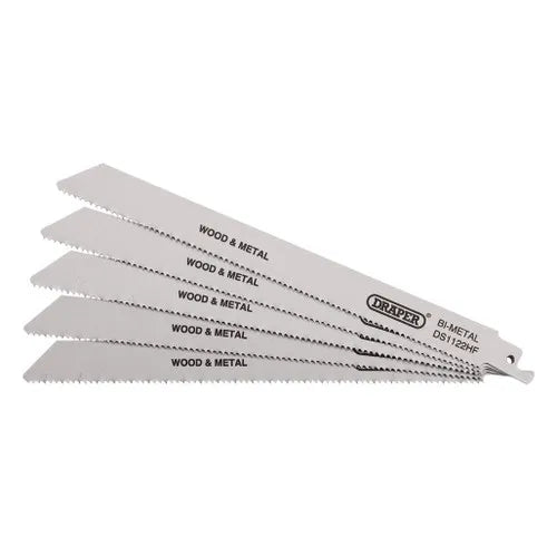 Draper Bi-metal Reciprocating Saw Blades 225mm (Pack of 5)